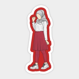 Red Skirt Star Collection Sticker